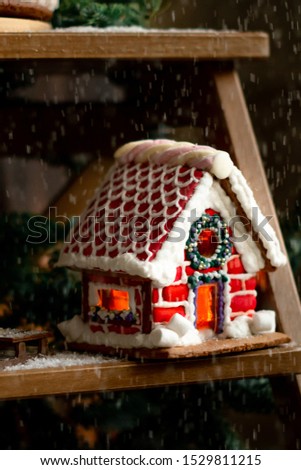 Sweet gingerbread house and a winter fairy tale