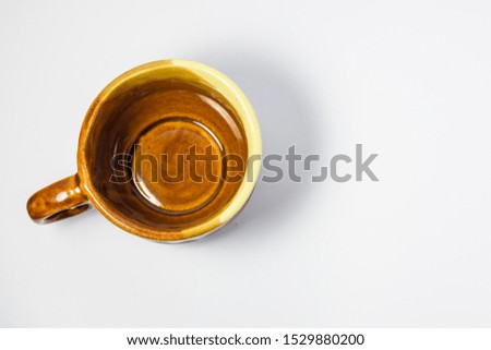 Coffee mugs on a white background