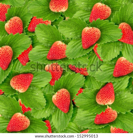 Seamless texture of juicy strawberries 