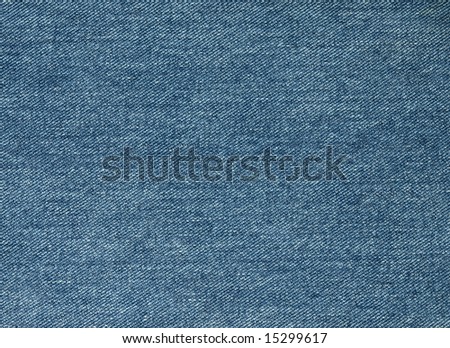 High resolution image of actual blue cotton denim fabric Royalty-Free Stock Photo #15299617