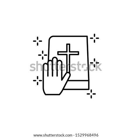 Christianity bible hand cross icon. Element of christianity icon