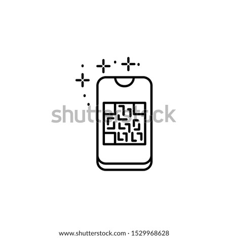 Smartphone QR code icon. Element of qr code and barcode icon