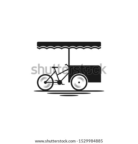 Bicycle Food Cart logo design - bbq burger coffee business - food and drink food truck logo