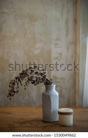 vase on wood table in living room
