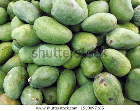 High Resolution Picture of Indonesian Green Mango Fruits Texture 