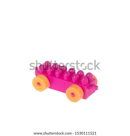Toy or Toy block car on the background new