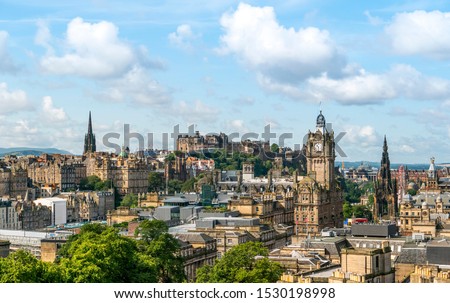 Edinburgh Scotland Skyline ,viewed from Calton Hill Royalty-Free Stock Photo #1530198998