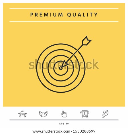 Target, goal line icon. Graphic elements for your design