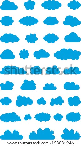 Set of vectorized Clouds