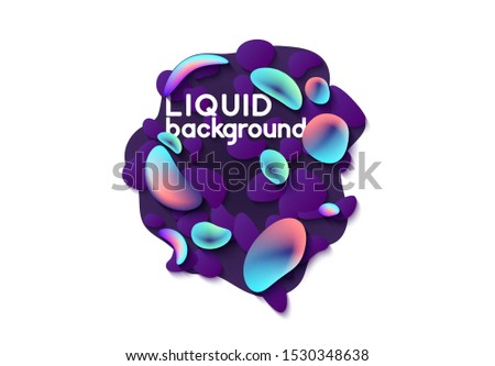 Shapes fluid gradient, liquid splash vector illustration. Abstract violet color background