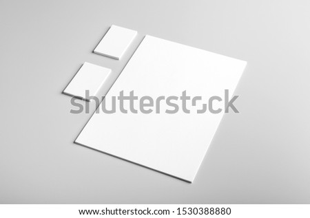 Photo. Template for branding identity. For graphic designers presentations and portfolios. Identity Mock-up isolated on gray background. Identity set mock-up. Photo mock up.