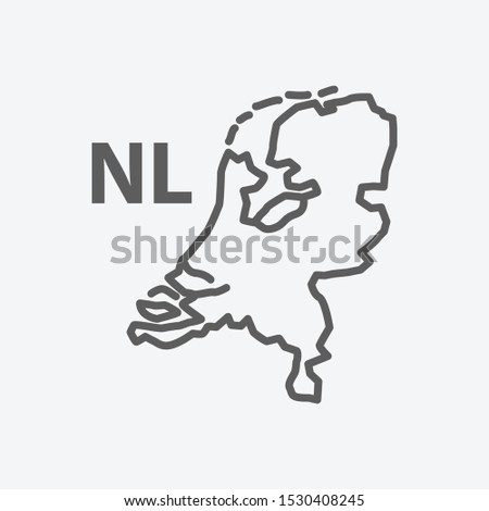 Netherlands icon line symbol. Isolated vector illustration of netherlands icon sign concept for your web site mobile app logo UI design. Royalty-Free Stock Photo #1530408245