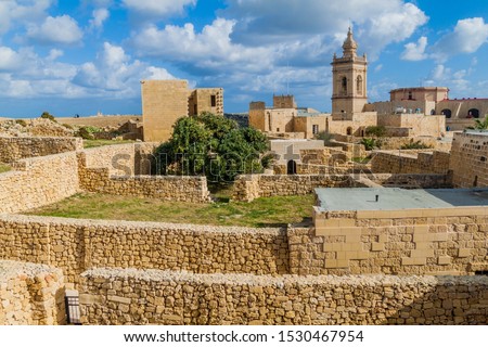The Cittadella, citadel of Victoria, Gozo Island, Malta Royalty-Free Stock Photo #1530467954