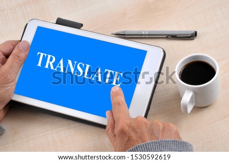 Connection to a translation site with a touch pad