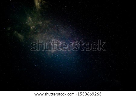 Blurred star on dark night sky background