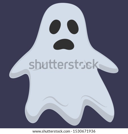 Scary ghost illustration. Halloween holiday.