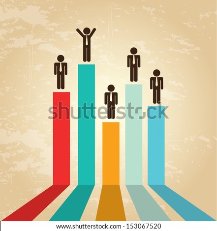 financial growth over vintage background vector illustration  Royalty-Free Stock Photo #153067520