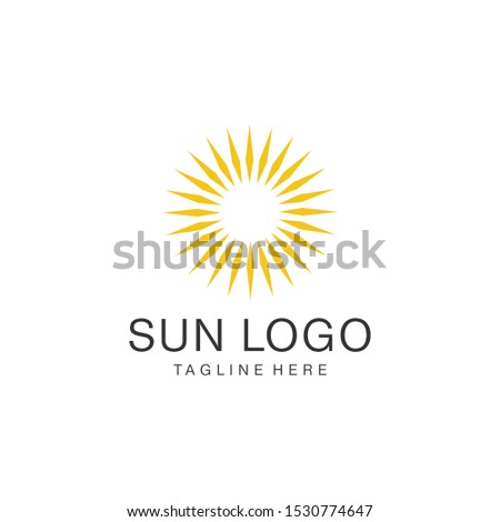 Abstract sun logo design energy symbol
