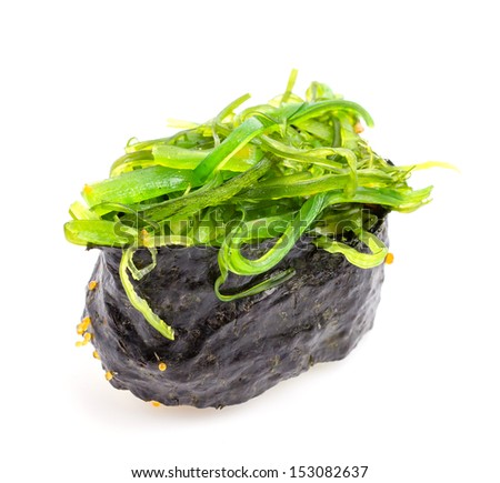 Sushi seaweed on white background