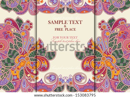 Vector Pastel Floral Frame. Easy to edit. Perfect for invitations or announcements. 