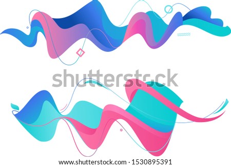 Set of abstract background templates. Modern geometric vector illustration for website and banner background, presentation template, marketing and business material. 