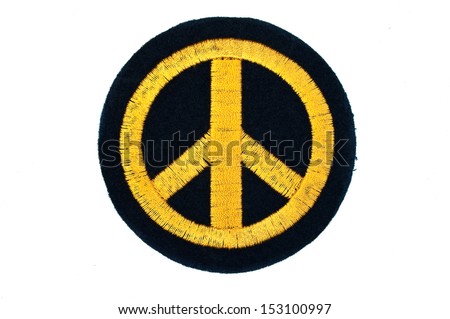 embroidered peace symbol
