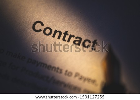 An image of financial contract