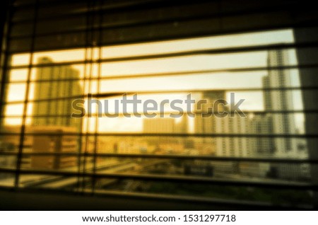 City blurred background, Window view