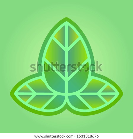 stock vector leaf logo design. green life, green leaves, ecology, natural, green life, botanical logo icon concept.