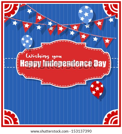 wishing you happy independence day greeting background