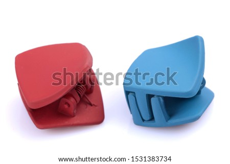 Plastic Hair Clip  isolated on white background.