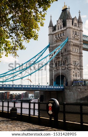 Tower Bridge from the Thames Quays in London