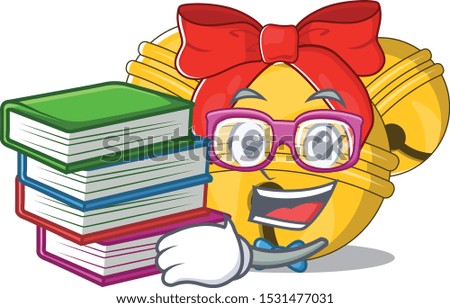 Student with book Jingle bell on the character table