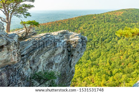 View from peak of Hanging Rock State Park , North Carolina , USA Royalty-Free Stock Photo #1531531748