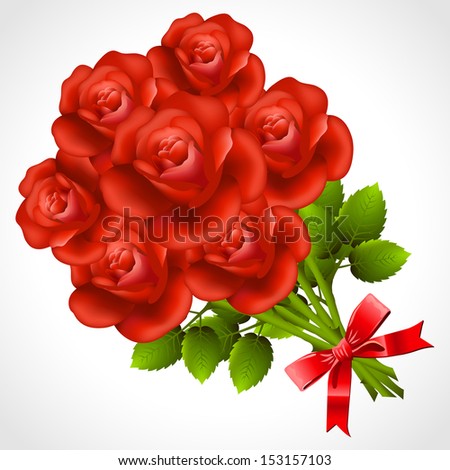 Rose bouquet- vector illustration.