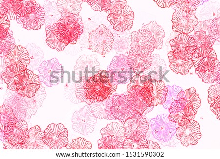 Dark Pink, Red vector elegant template with leaves. Glitter abstract illustration with flowers. Template for backgrounds of cell phones.