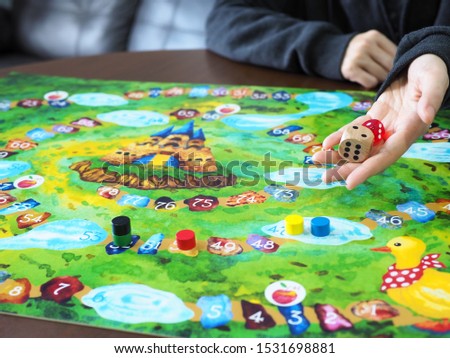 people friends family play roll board game together fun leisure beautiful illustration design selected focus