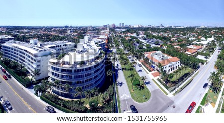 Palm Beach aerial view, wonderful coast of Florida.