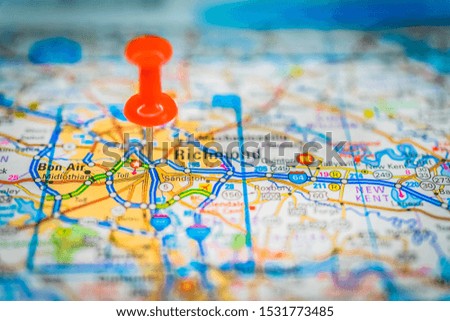 Richmond on the map travel background