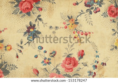 vintage floral fabric Royalty-Free Stock Photo #153178247
