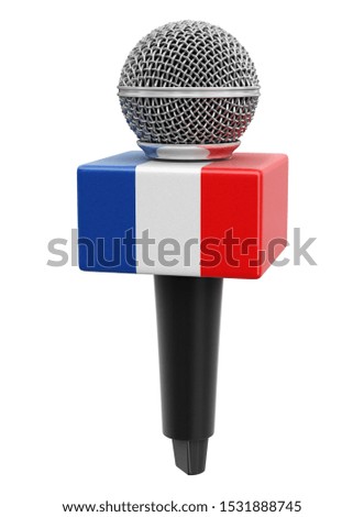 3d illustration. Microphone and France. Image with clipping path