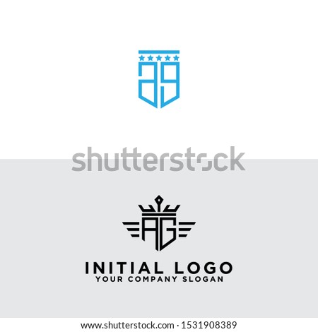 Set your company's logo design inspiration from the initial AG logo icon. -Vectors