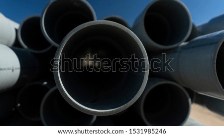 Close Up of Pipe on  Job Site