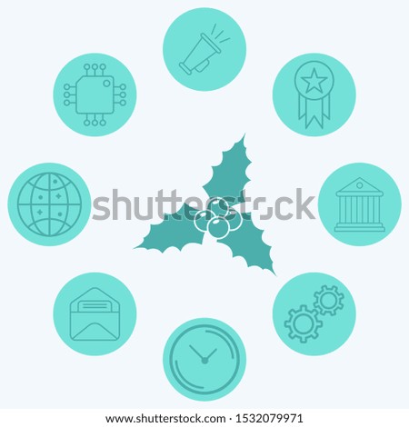 Holly berry vector icon sign symbol