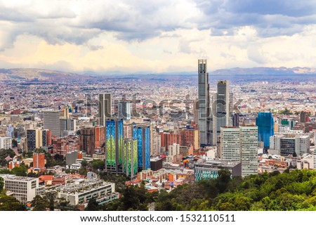 Cityscapes of Bogota city Colombia