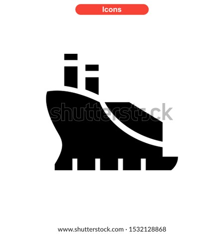 ship icon isolated sign symbol vector illustration - high quality black style vector icons
