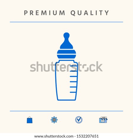 Baby feeding bottle icon. Graphic elements for your design