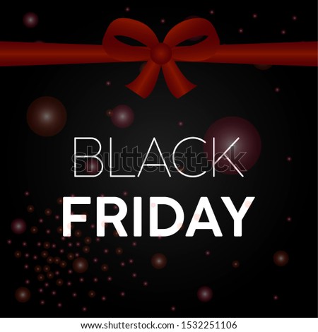 Black friday sale poster with details and text - Vector illustration