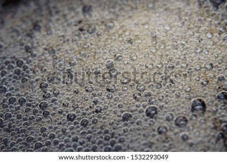 Water bubble foam view in close up for Nature and Macro Photography