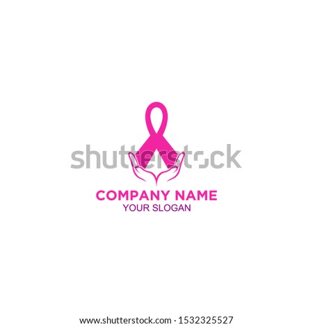 Help Fight Breast Cancer Logo Design Vector